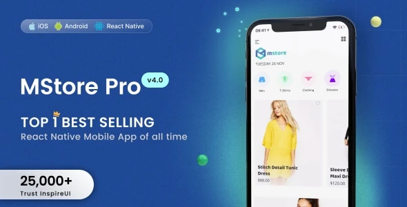 MStore Pro – Complete React Native template for e-commerce